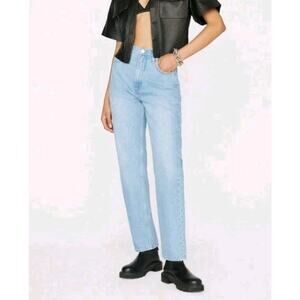FRAME Le High N Tight high-rise straight-leg jeans Light Blue sz 28 100% Cotton